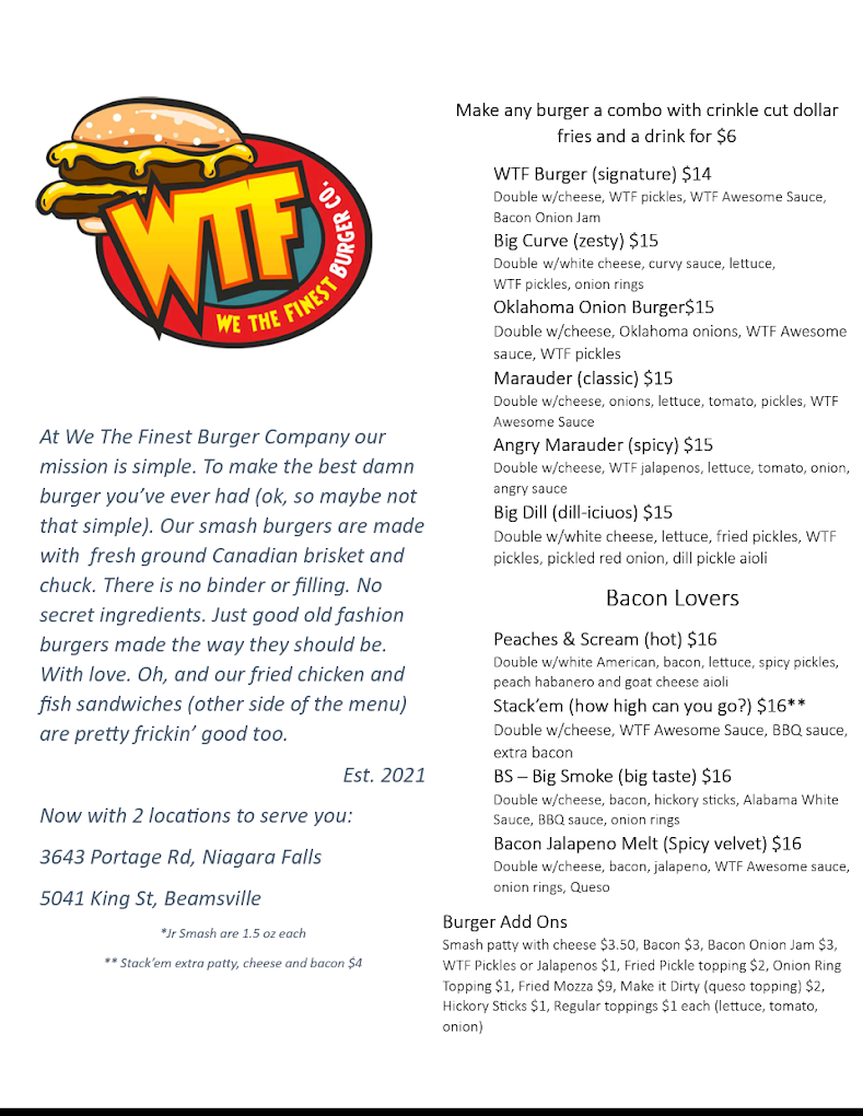 WTF original burger logo